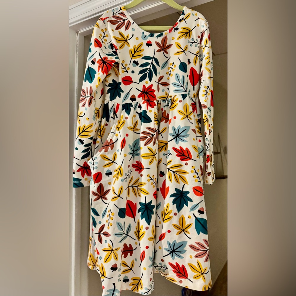 Girls Hanna Anderson Pocket Design Fall Dress